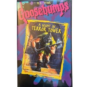 Vintage Goosebumps A Night In Terror Tower R.L Stine 1996 VHS Tape Clamshell